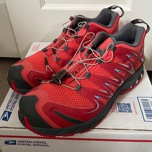 Salomon XA Pro 3X Cherry Tomato Red and Blue Shoes